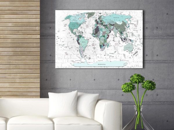 Decorative Pinboard - Sky-blue Border