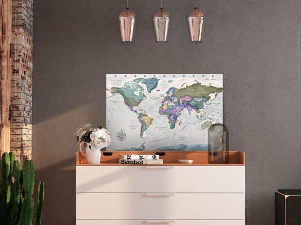 Decorative Pinboard - World Destinations (1 Part) Wide