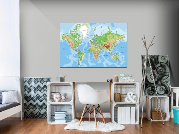 Decorative Pinboard - World Geography