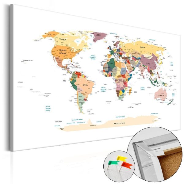 Decorative Pinboard - World Map