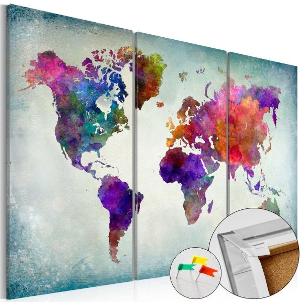 Decorative Pinboard - World in Colors