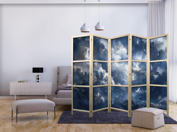 Japanese Room Divider - Astronomical Wonders: Clouds and Stars in Harmonious Combination - Image 2