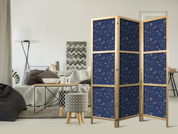 Japanese Room Divider - Cosmic Inspirations - Pattern with Stars and Constellations on a Dark Background - Image 2