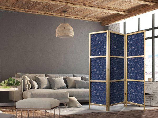 Japanese Room Divider - Cosmic Inspirations - Pattern with Stars and Constellations on a Dark Background - Image 3