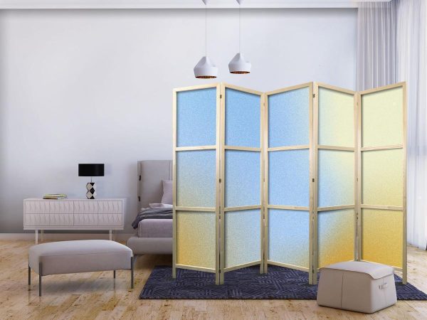 Japanese Room Divider - Energetic Gradient - Gradient Composition in Vibrant Colors