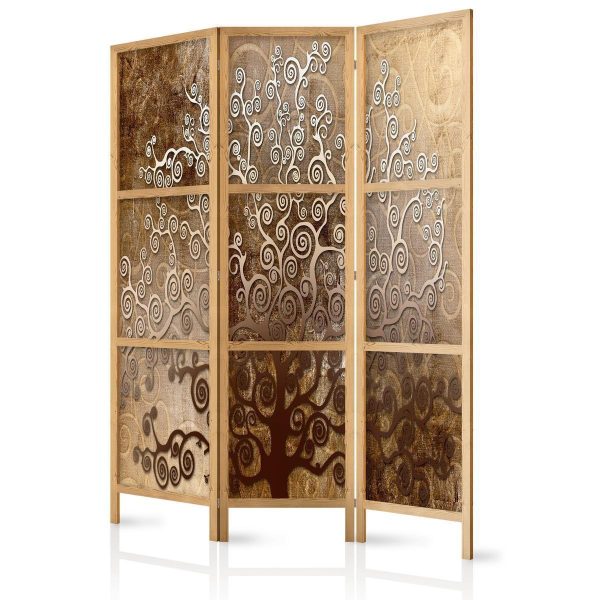 Japanese Room Divider - Golden Flourishes I