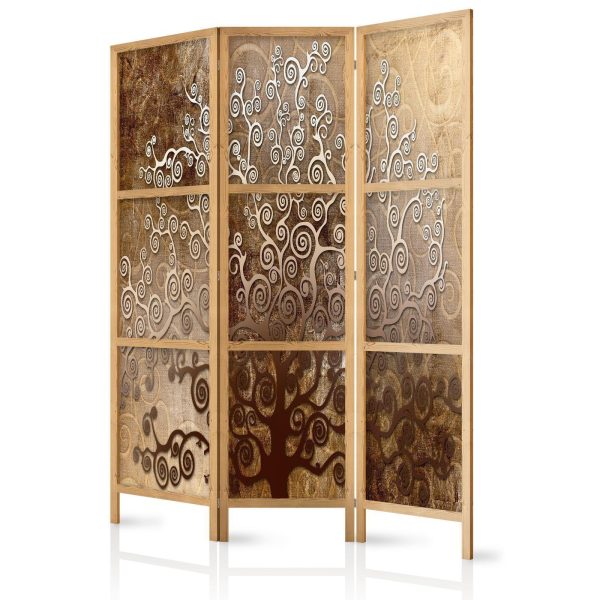 Japanese Room Divider - Golden Flourishes I