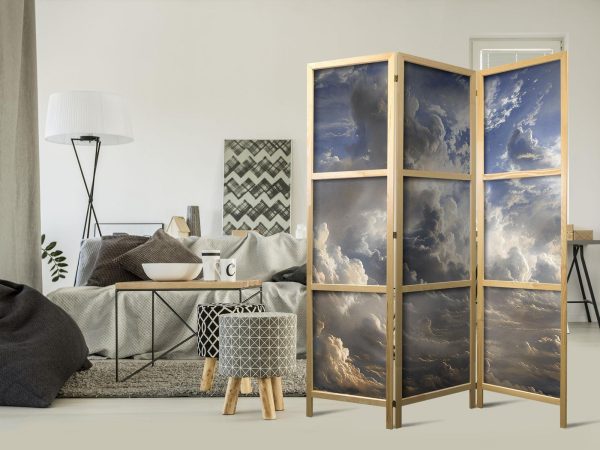 Japanese Room Divider - Golden Reflections on Clouds Foretelling Dusk - Image 2