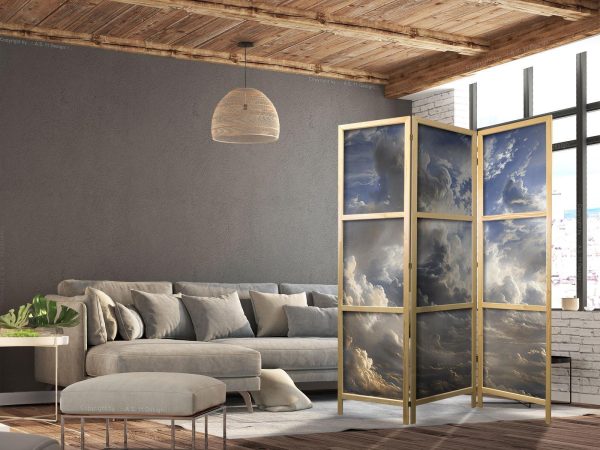 Japanese Room Divider - Golden Reflections on Clouds Foretelling Dusk - Image 3