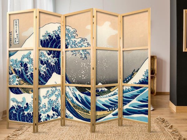 Japanese Room Divider - Great Wave in Kanagawa II
