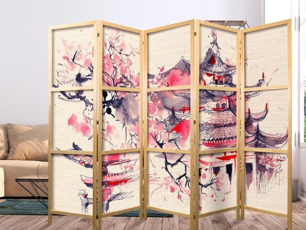 Japanese Room Divider - In a Temple