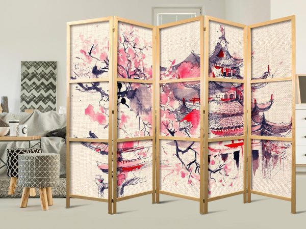 Japanese Room Divider - In a Temple