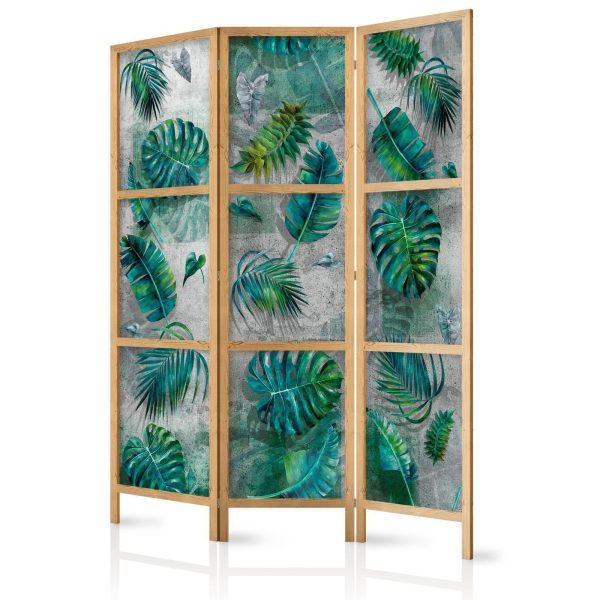 Japanese Room Divider - Leaves on the Concrete I