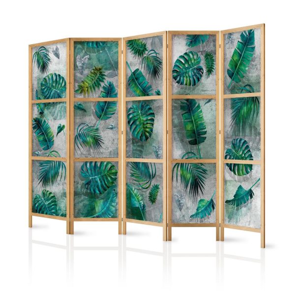 Japanese Room Divider - Leaves on the Concrete II