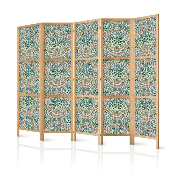 Japanese Room Divider - Retro Vintage Intricate and Rich Pattern in Victorian Style