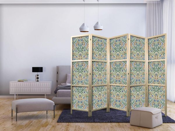 Japanese Room Divider - Retro Vintage Intricate and Rich Pattern in Victorian Style - Image 2