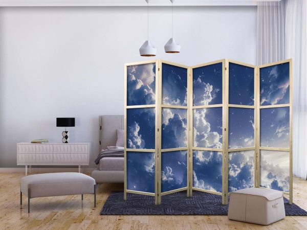 Japanese Room Divider - Starry Clouds and Delicate Light Over a Corner of the Sky - Image 2
