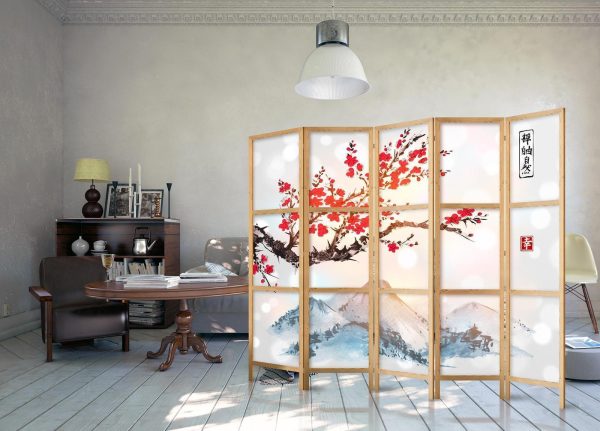 Japanese Room Divider - Style: Fuji Mountain II - Image 2