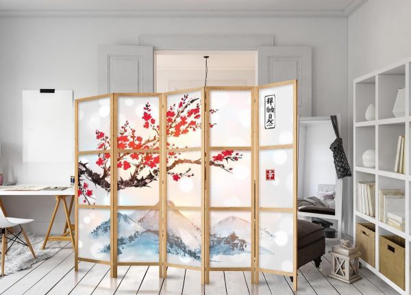 Japanese Room Divider - Style: Fuji Mountain II