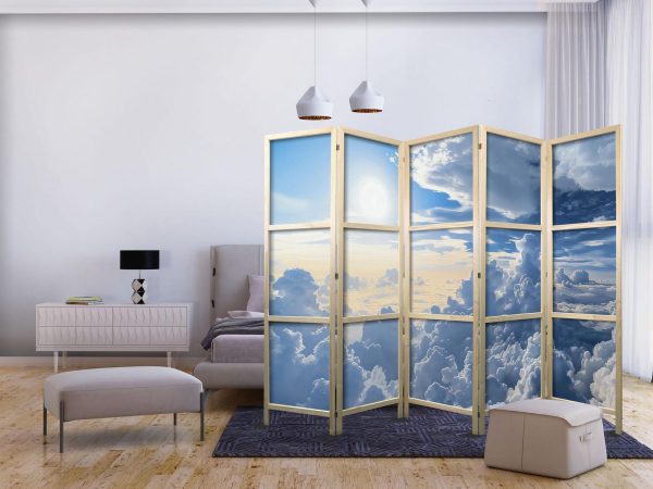 Japanese Room Divider - Symphony of Light: Sun and Clouds Collaborating on a Beautiful Sky - Image 2