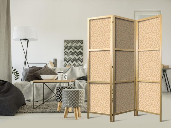 Japanese Room Divider - Tiny Dots - Optimistic Pattern in Peach Colors - Image 2