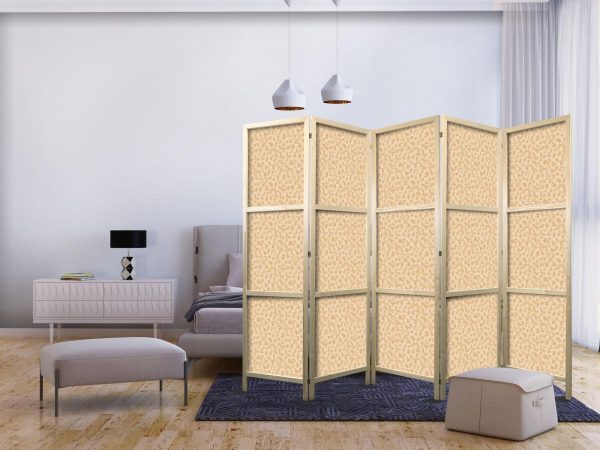 Japanese Room Divider - Tiny Dots - Optimistic Pattern in Peach Colors - Image 2