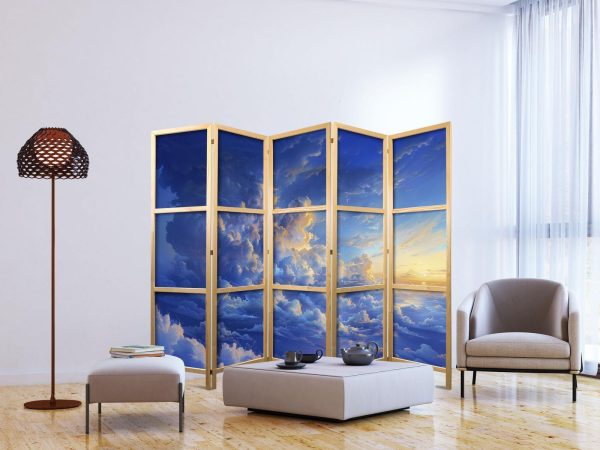 Japanese Room Divider - When the Sky Becomes a Canvas: Artistic Creation of Nature in the Clouds - Image 3