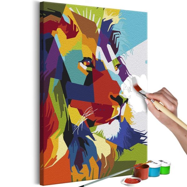Paint By Numbers Kit - Geometric Lion