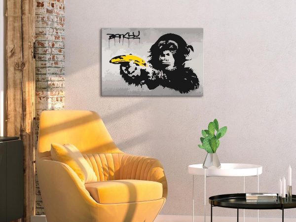 Paint By Numbers Kit - Monkey (Banksy Street Art Graffiti)