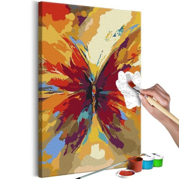 Paint By Numbers Kit - Multicolored Butterfly