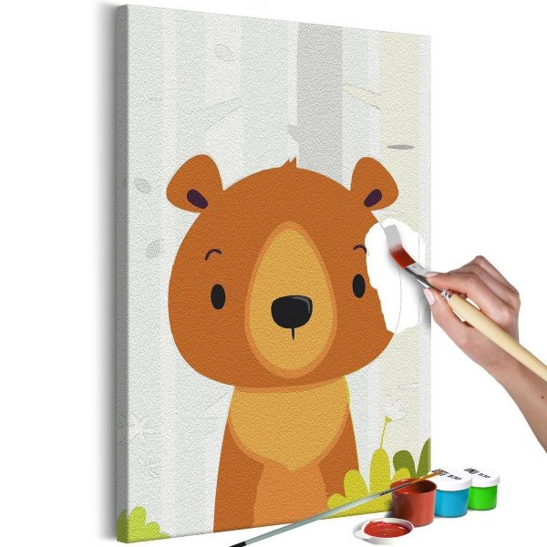 Paint By Numbers Kit - Teddy Bear in the Forest