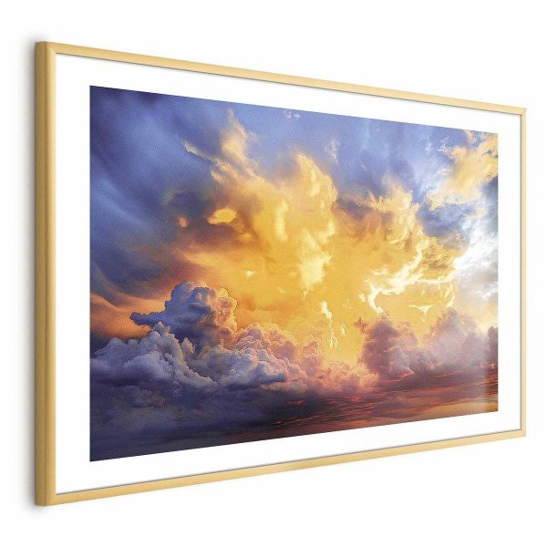 Poster - Beautiful Sunset - clouds in warm shades