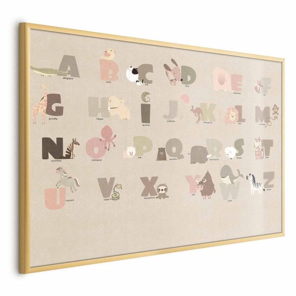 Poster - Beige Alphabet