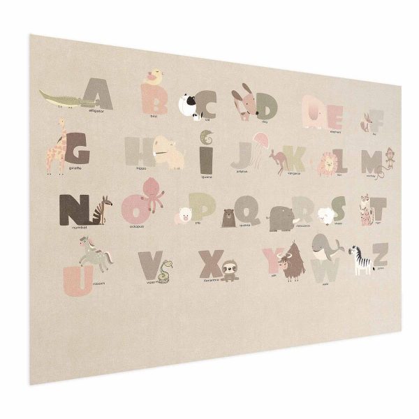 Poster - Beige Alphabet