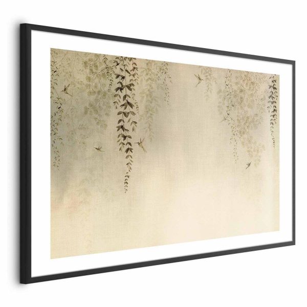 Poster - Beige Hummingbirds