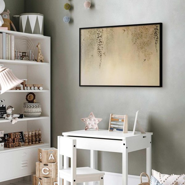 Poster - Beige Hummingbirds