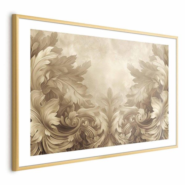 Poster - Carved Ornaments in Sepia Shades