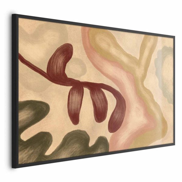 Poster - Colorful Shapes - worn figures in lime wash technique
