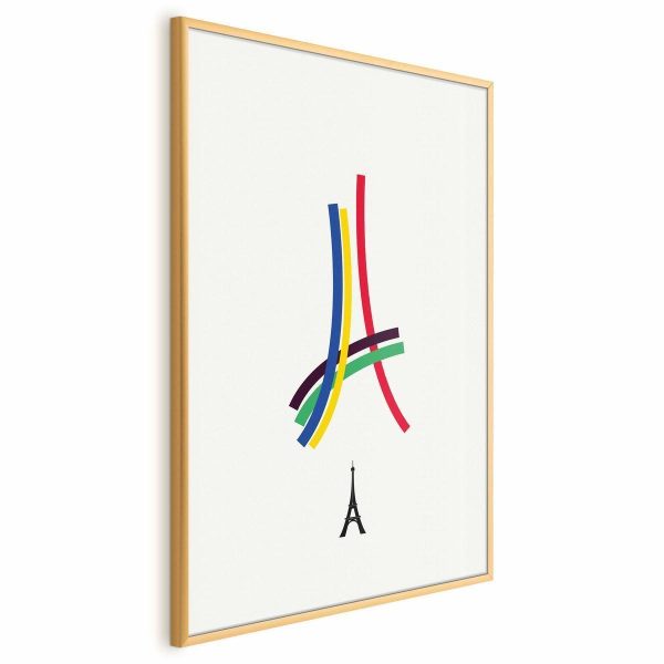 Poster - Eiffel Tower - Colored Graphic - Abstraction