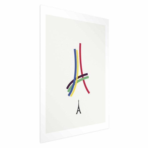 Poster - Eiffel Tower - Colored Graphic - Abstraction