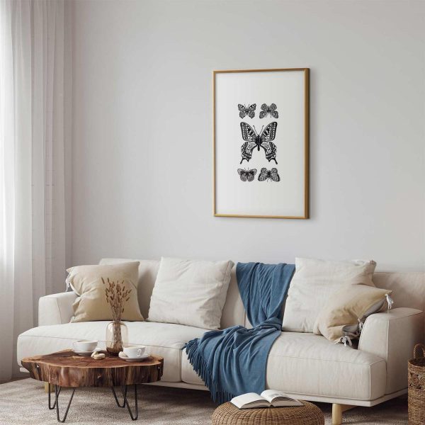 Poster - Five Butterflies