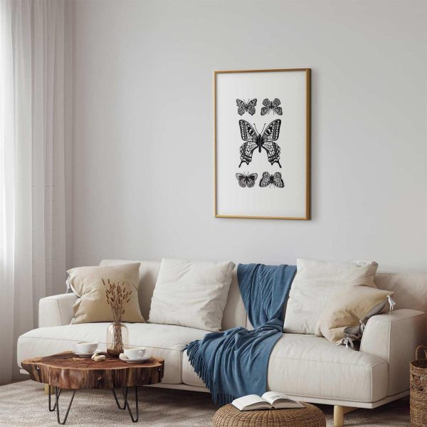 Poster - Five Butterflies