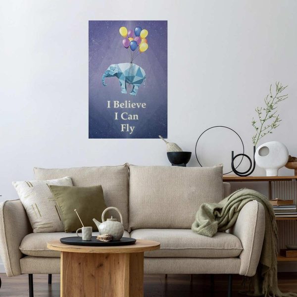 Poster - Flying Elephant