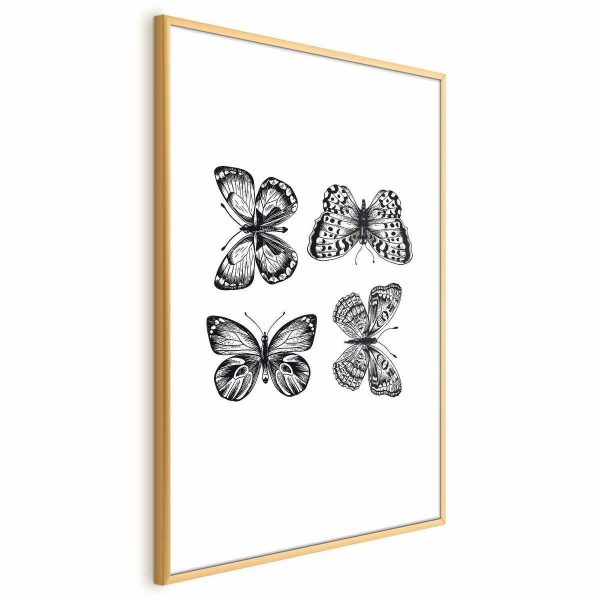 Poster - Four Butterflies