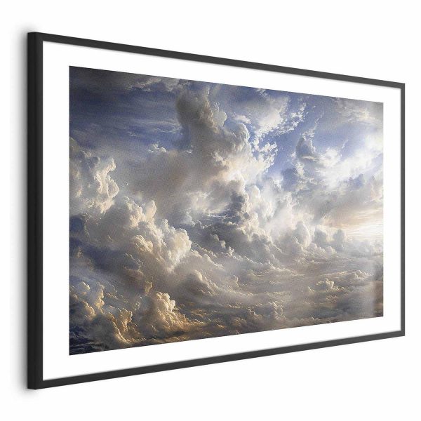 Poster - Golden Reflections on Clouds Announcing Dusk