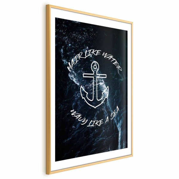Poster - Hair Like Water, Wavy Like the Sea