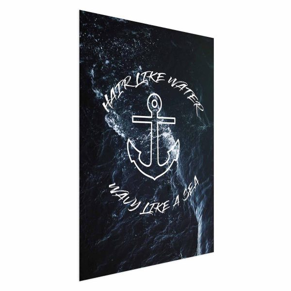 Poster - Hair Like Water, Wavy Like the Sea