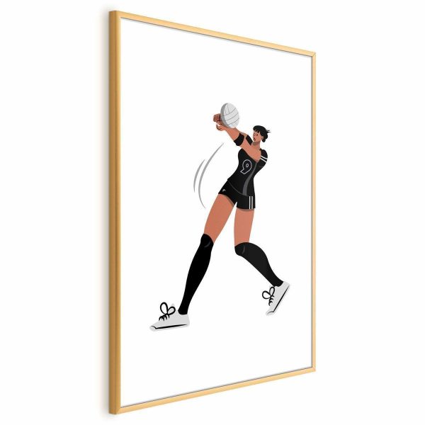Poster - Illustration - Female Volleyball Team Player