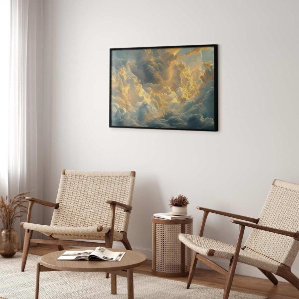 Poster - Last Breath of the Day: Clouds Illuminated by Evening Glow