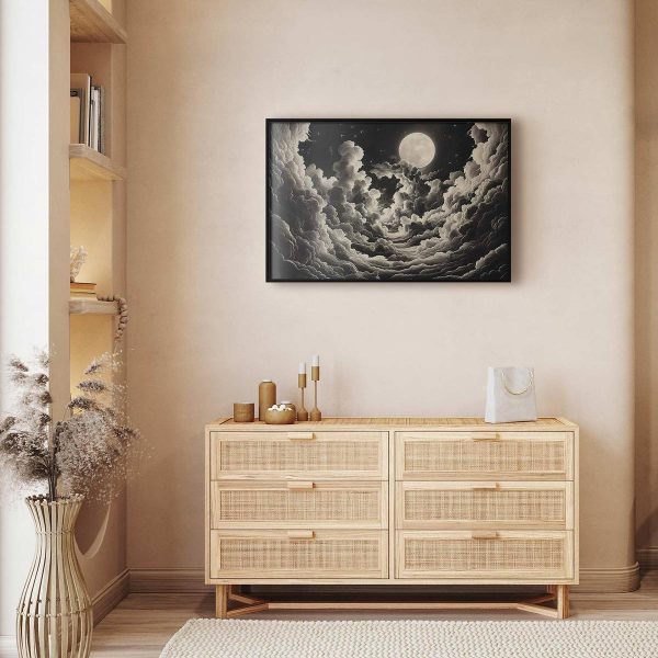 Poster - Moon and Stars Singing Among the Great Clouds